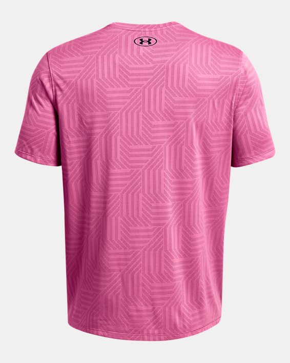 Men's UA Tech™ Vent Geotessa Short Sleeve, Pink, pdpMainDesktop image number 3